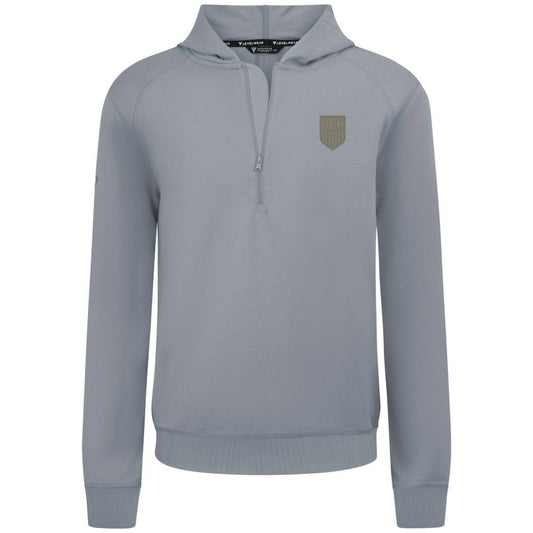 USMNT Levelwear Technic Tri-Blend Quarter-Zip Hoodie on sale - Gray