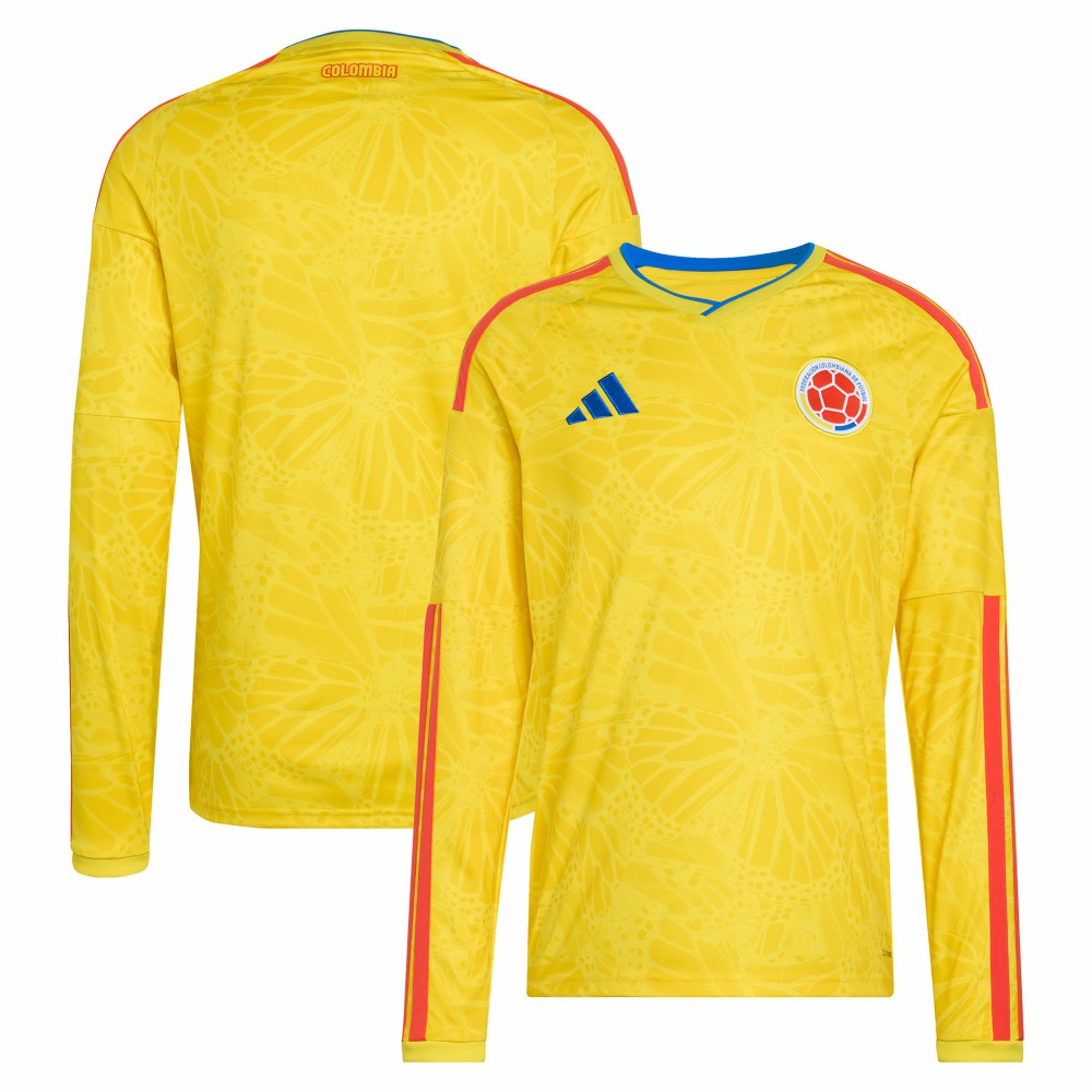 Colombia National Team FIFA x World Cup 2026 Home Replica Long Sleeve Jersey for sale - Yellow