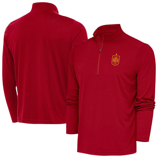 Spain National Team Antigua Statement Quarter-Zip Pullover for sale - Red