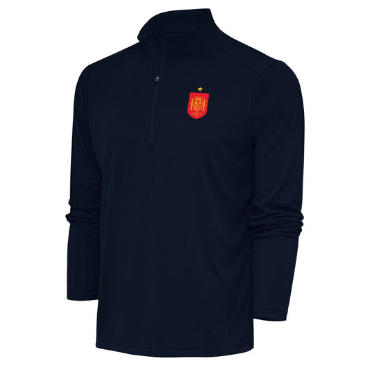 Spain National Team Antigua Statement Quarter-Zip Pullover for sale - Navy