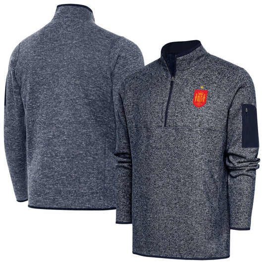 Spain National Team Antigua Elevate Quarter-Zip Pullover for sale - Heather Navy