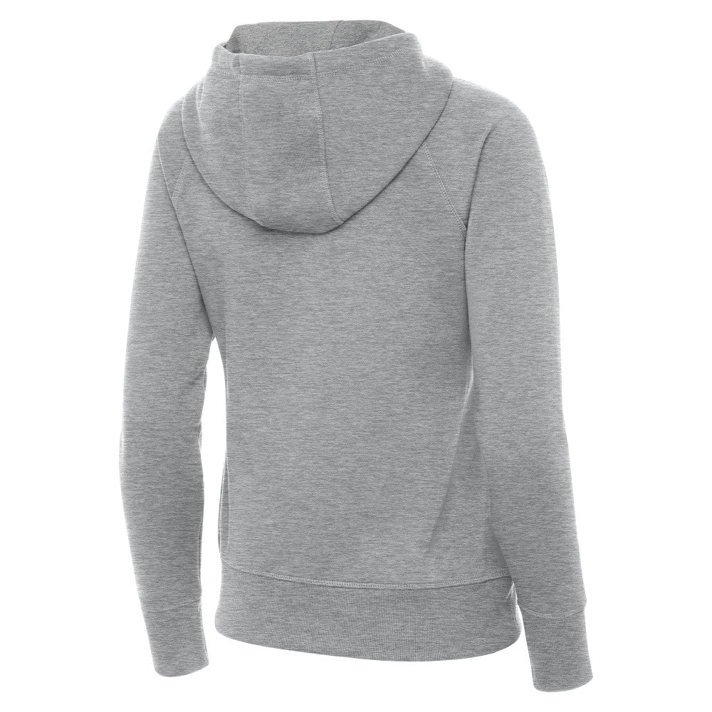 Spain National Team Antigua Women's Takeover Fleece Raglan Full-Zip Hoodie for sale - Heather Gray