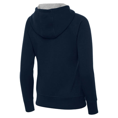 Spain National Team Antigua Women's Takeover Fleece Raglan Full-Zip Hoodie for sale - Navy