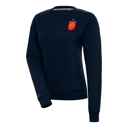 Spain National Team Antigua Women's Takeover Fleece Sweatshirt for sale - Navy