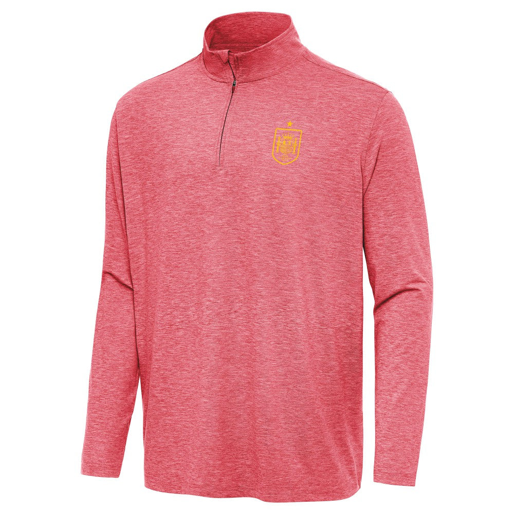 Spain National Team Antigua Masters Quarter-Zip Pullover for sale - Heather Red