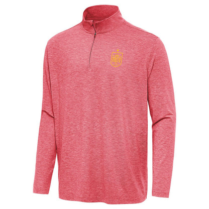 Spain National Team Antigua Masters Quarter-Zip Pullover for sale - Heather Red