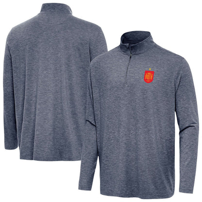 Spain National Team Antigua Masters Quarter-Zip Pullover for sale - Heather Navy