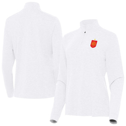 Spain National Team Antigua Women's Quarter-Zip Pullover for sale - White