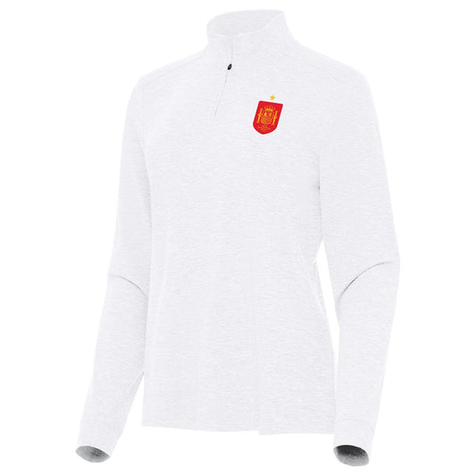 Spain National Team Antigua Women's Quarter-Zip Pullover for sale - White