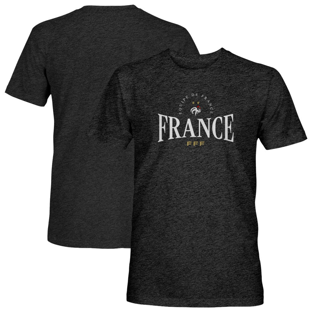 France National Team 1863FC Athletic Wordmark Vintage Tri-Blend T-Shirt for sale - Black