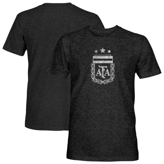 Argentina National Team 1863FC Mono Badge Vintage Tri-Blend T-Shirt for sale - Black
