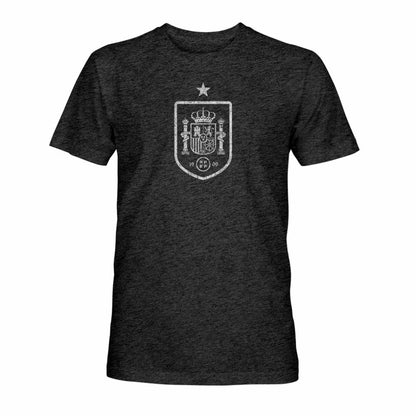 Spain National Team 1863FC Mono Badge Vintage Tri-Blend T-Shirt for sale - Black