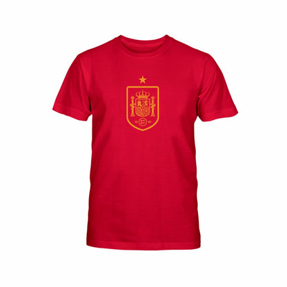 Spain National Team 1863FC Youth Mono Badge T-Shirt for sale - Maroon