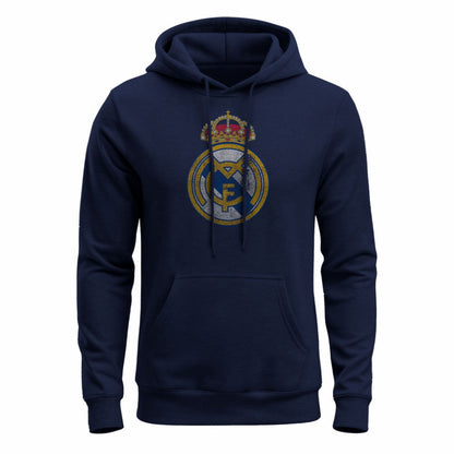 Real Madrid 1863FC Color Badge Fleece Hoodie Discount - Navy