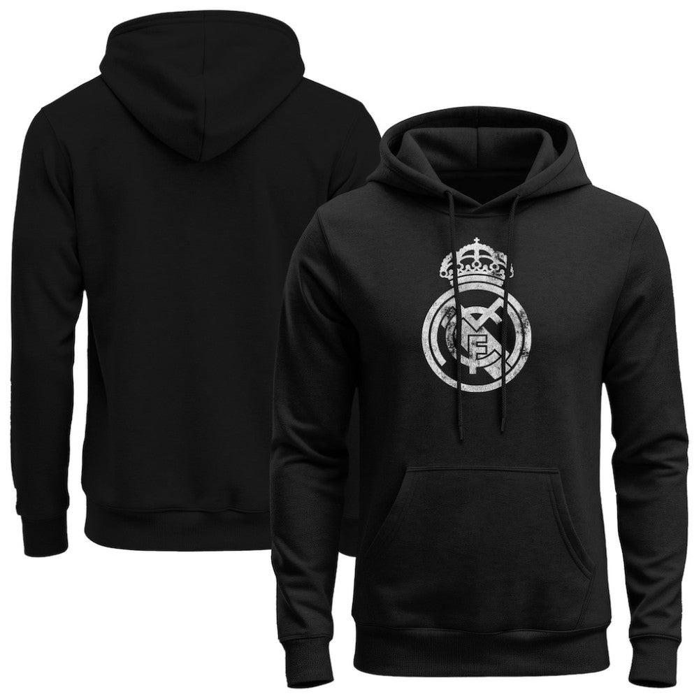 Real Madrid 1863FC Mono Badge Fleece Hoodie Discount - Black