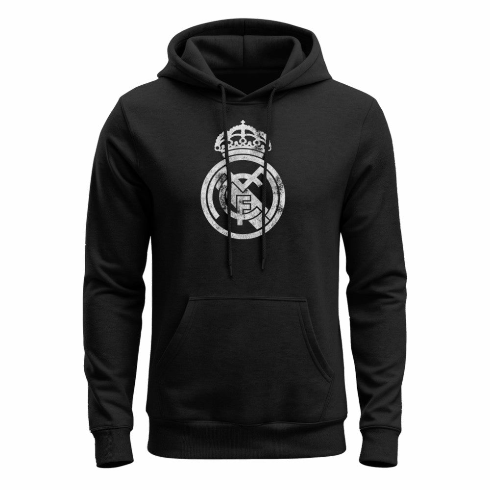 Real Madrid 1863FC Mono Badge Fleece Hoodie Discount - Black