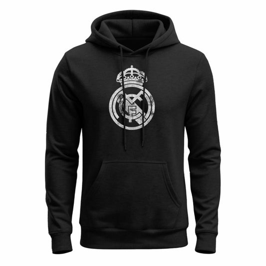 Real Madrid 1863FC Mono Badge Fleece Hoodie Discount - Black