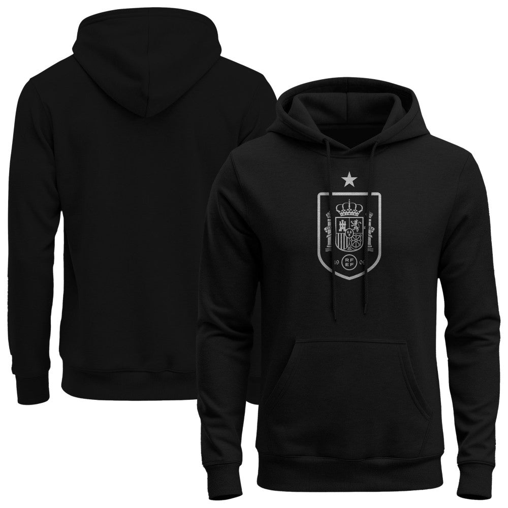 Spain National Team 1863FC Mono Badge Fleece Hoodie for sale - Black