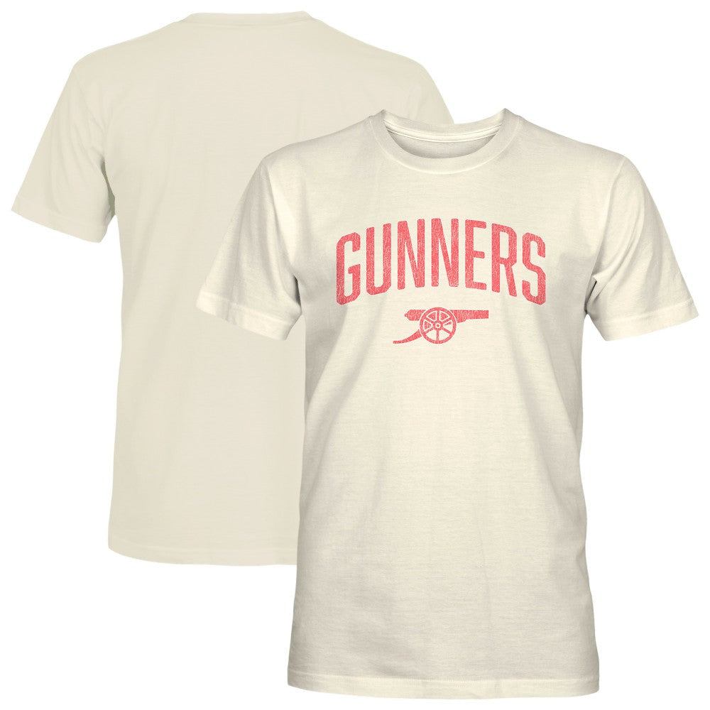 Arsenal 1863FC Wordmark Cotton T-Shirt on sale - Cream