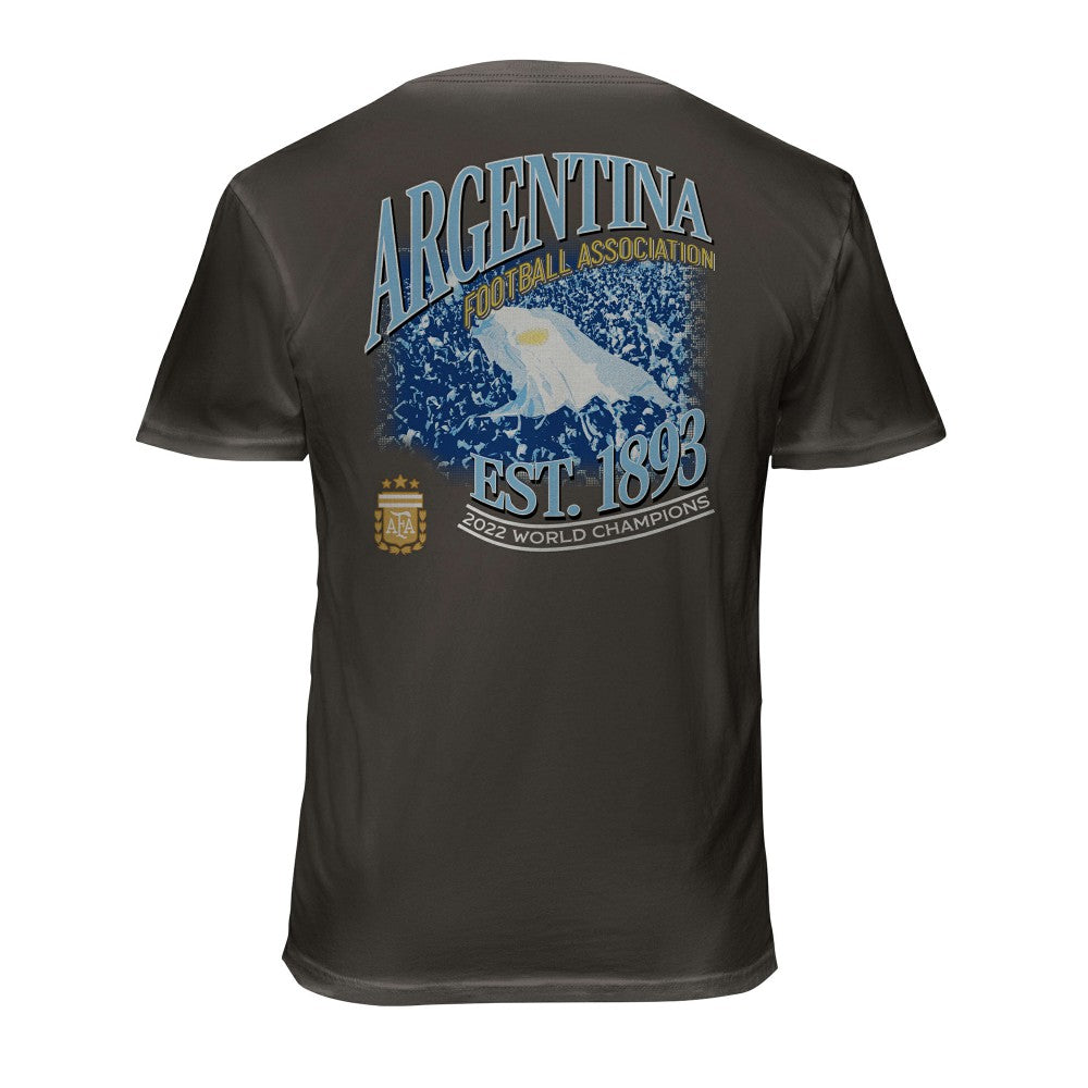 Argentina National Team 1863FC Wordmark Cotton T-Shirt for sale - Gray