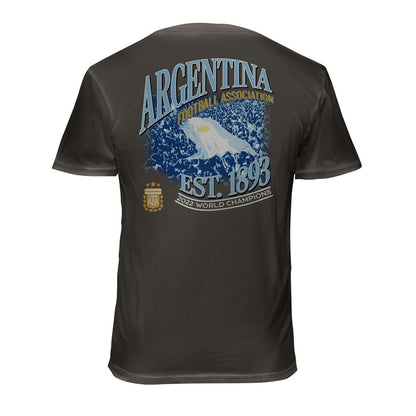 Argentina National Team 1863FC Wordmark Cotton T-Shirt for sale - Gray