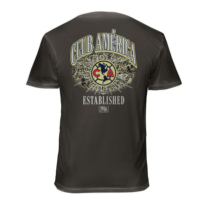 Club America 1863FC Wordmark Cotton T-Shirt Discount - Gray