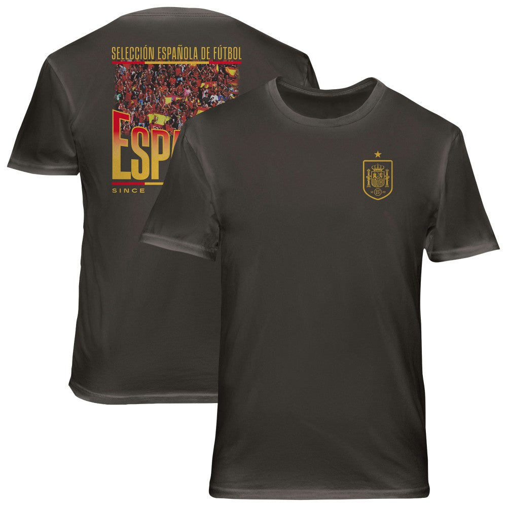 Spain National Team 1863FC Wordmark Cotton T-Shirt for sale - Gray