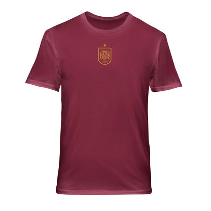 Spain National Team 1863FC Back Wordmark Soft Wash T-Shirt for sale - Red