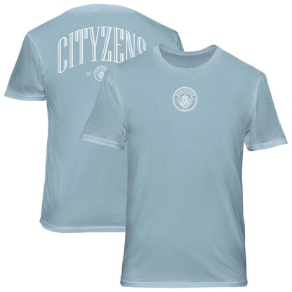 Manchester City 1863FC Back Wordmark Soft Wash T-Shirt Discount - Light Blue