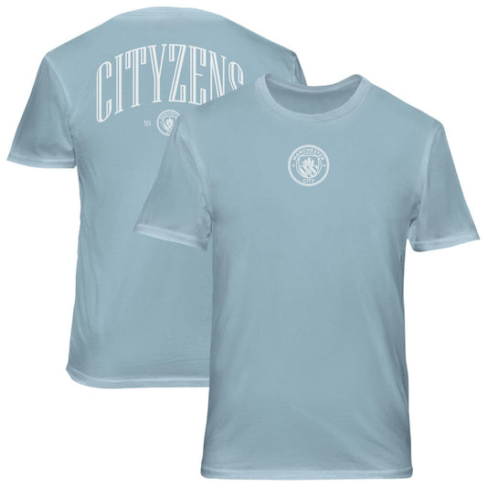 Manchester City 1863FC Back Wordmark Soft Wash T-Shirt Discount - Light Blue