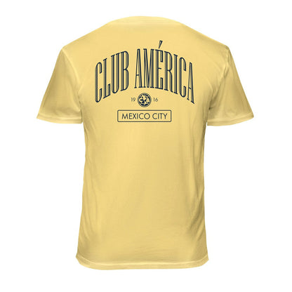 Club America 1863FC Back Wordmark Soft Wash T-Shirt Discount - Yellow