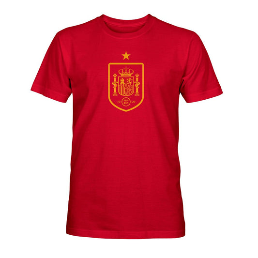 Spain National Team 1863FC Mono Badge T-Shirt for sale - Red