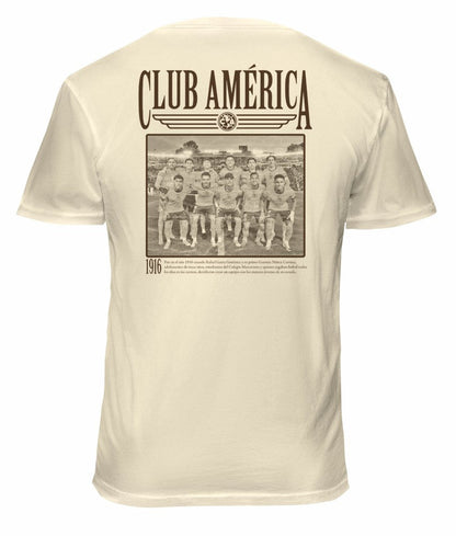 Club America 1863FC Vintage Soft Wash T-Shirt Discount - Cream