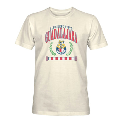 Chivas 1863FC Retro Stripes T-Shirt Discount - Cream