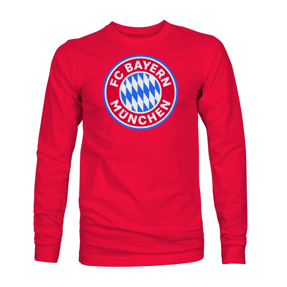 Bayern Munich 1863FC Color Badge Long Sleeve T-Shirt on sale - Red