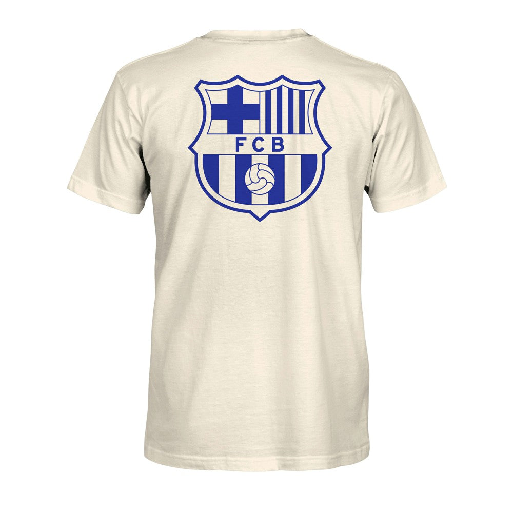Barcelona 1863FC Big Logo Heavyweight T-Shirt on sale - Cream