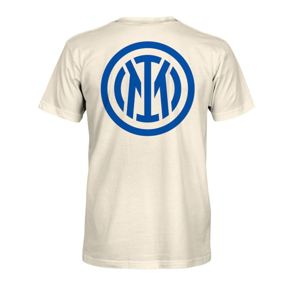 Inter Milan 1863FC Big Logo Heavyweight T-Shirt Discount - Cream