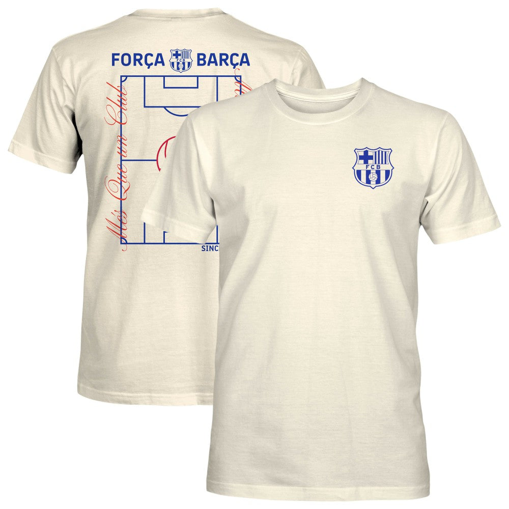 Barcelona 1863FC Own the Pitch Heavyweight T-Shirt on sale - Cream
