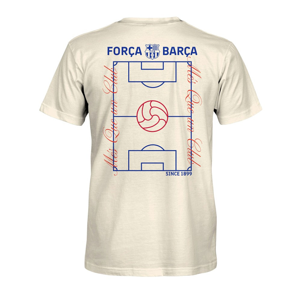 Barcelona 1863FC Own the Pitch Heavyweight T-Shirt on sale - Cream