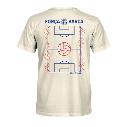 Barcelona 1863FC Own the Pitch Heavyweight T-Shirt on sale - Cream