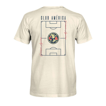 Club America 1863FC Own the Pitch Heavyweight T-Shirt Discount - Cream