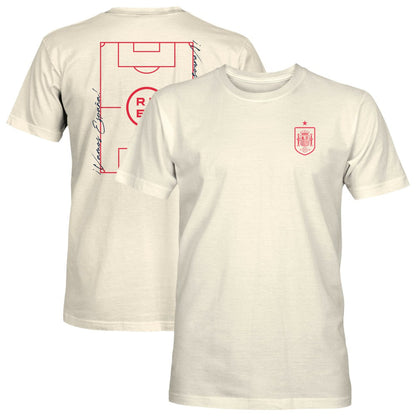 Spain National Team 1863FC Own the Pitch Heavyweight T-Shirt for sale - Cream