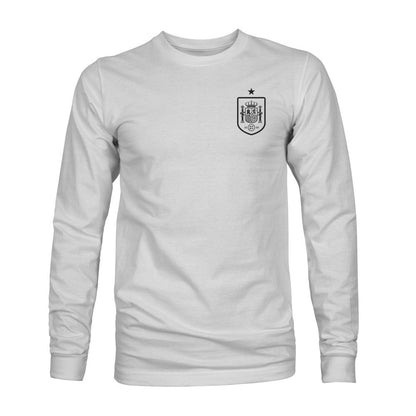 Spain National Team 1863FC Back Team Arch Long Sleeve T-Shirt for sale - Gray