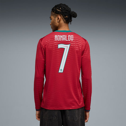 Cristiano Ronaldo Portugal National Team 2026 Home Replica Long Sleeve Jersey for sale - Red