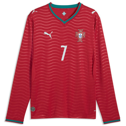 Cristiano Ronaldo Portugal National Team 2026 Home Replica Long Sleeve Jersey for sale - Red
