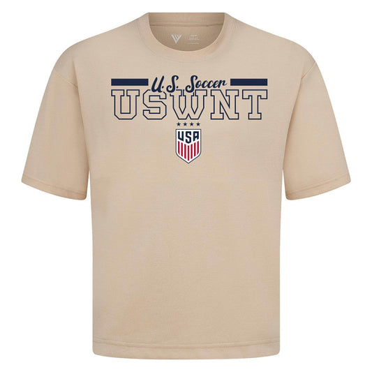 USWNT Levelwear Vanguard Luxe Signature T-Shirt on sale - Khaki