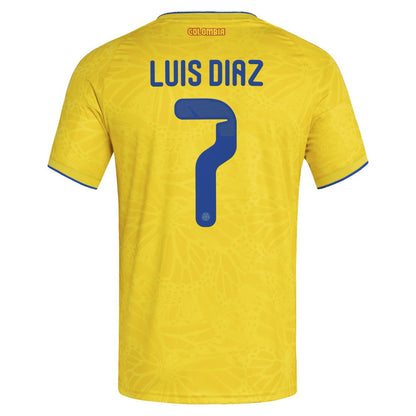 Luis Diaz Colombia National Team 2026 Home Replica Jersey for sale - Yellow