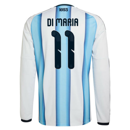 Angel Di Maria Argentina National Team 2026 Home Replica Long Sleeve Jersey for sale - White