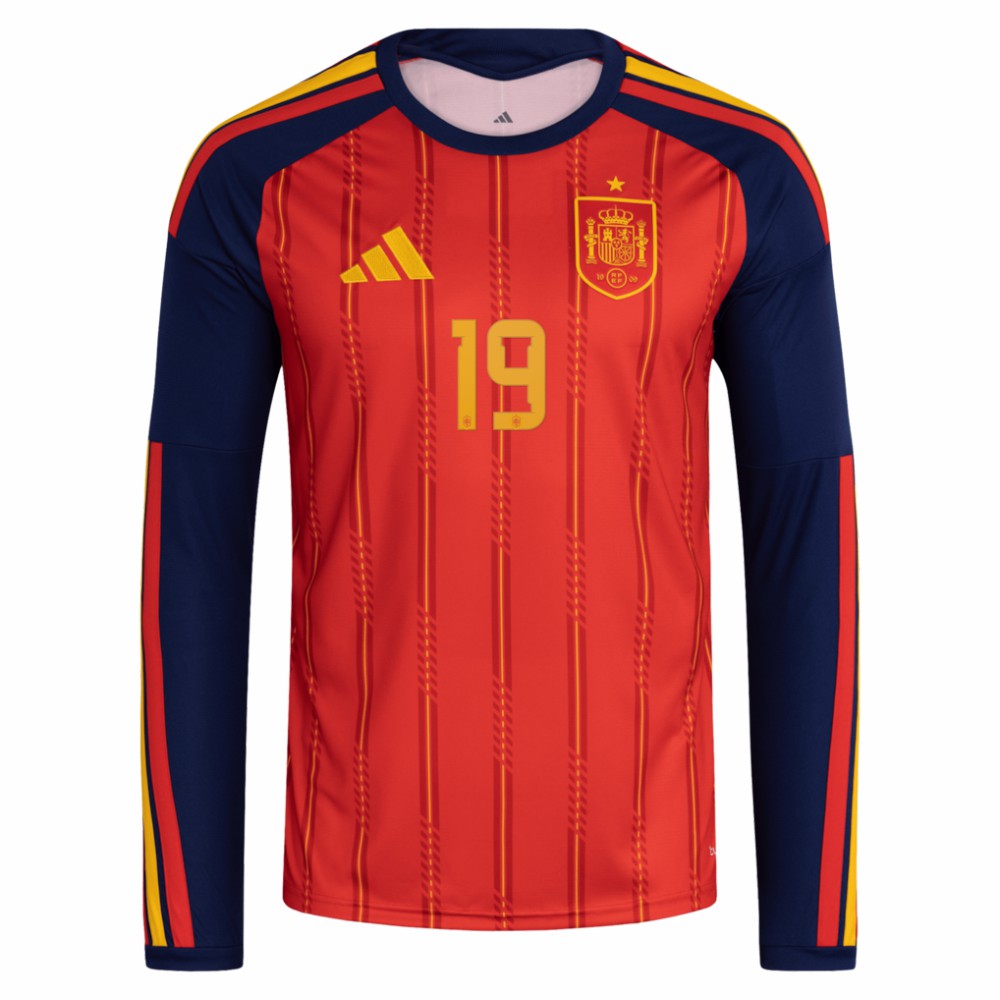 Lamine Yamal Spain National Team 2026 Home Replica Long Sleeve Jersey for sale - Red
