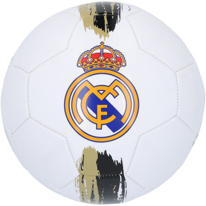 Endrick Real Madrid Autographed White/Gold Logo Soccer Ball